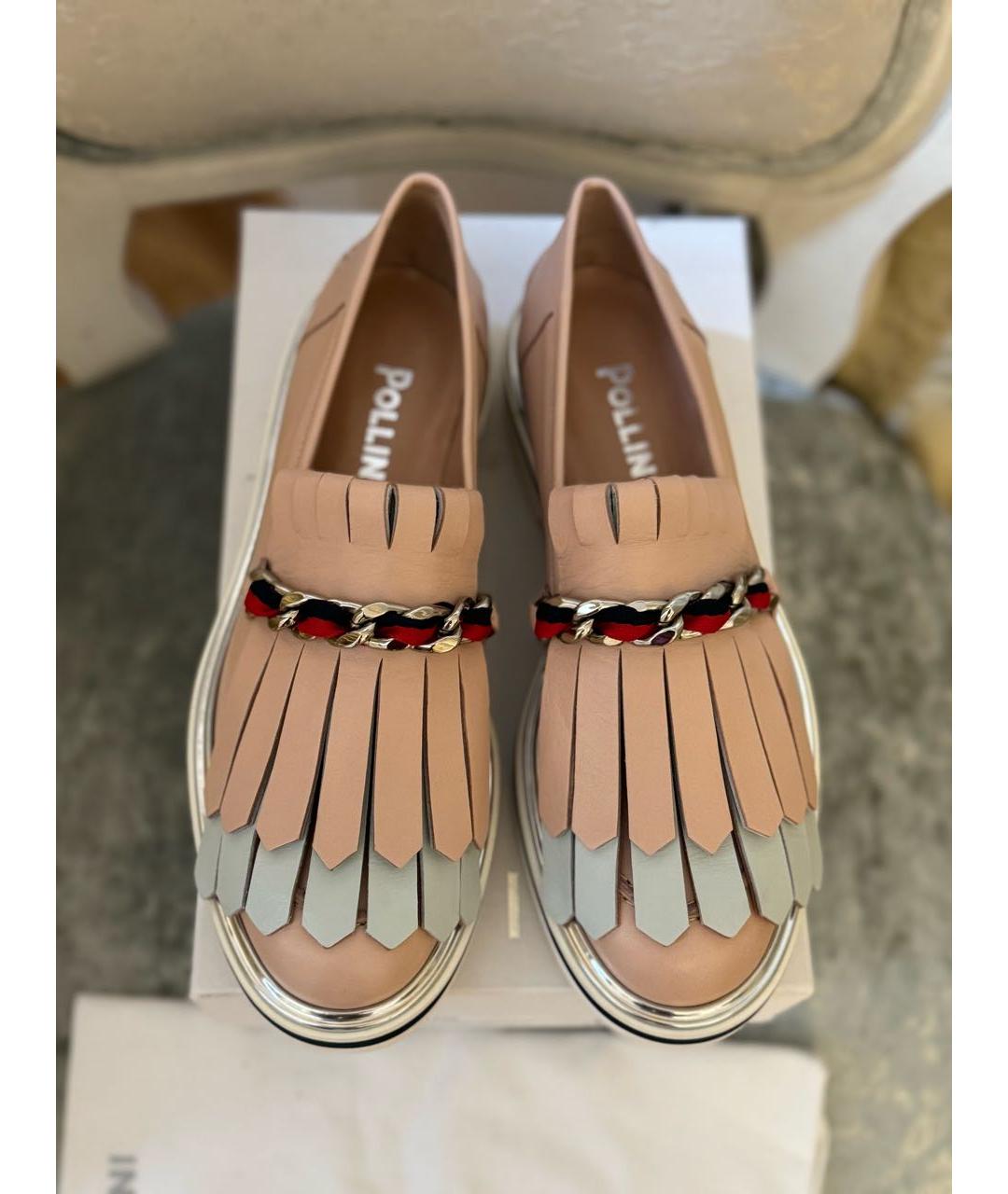 POLLINI Розовые кожаные лоферы, фото 2