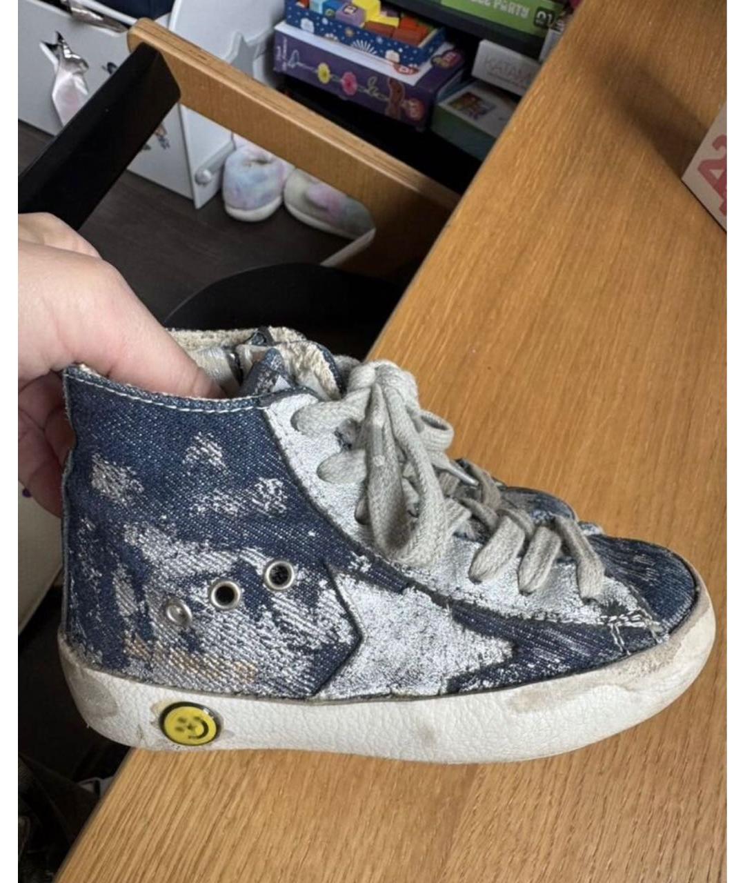 GOLDEN GOOSE DELUXE BRAND Темно-синие текстильные кеды, фото 5