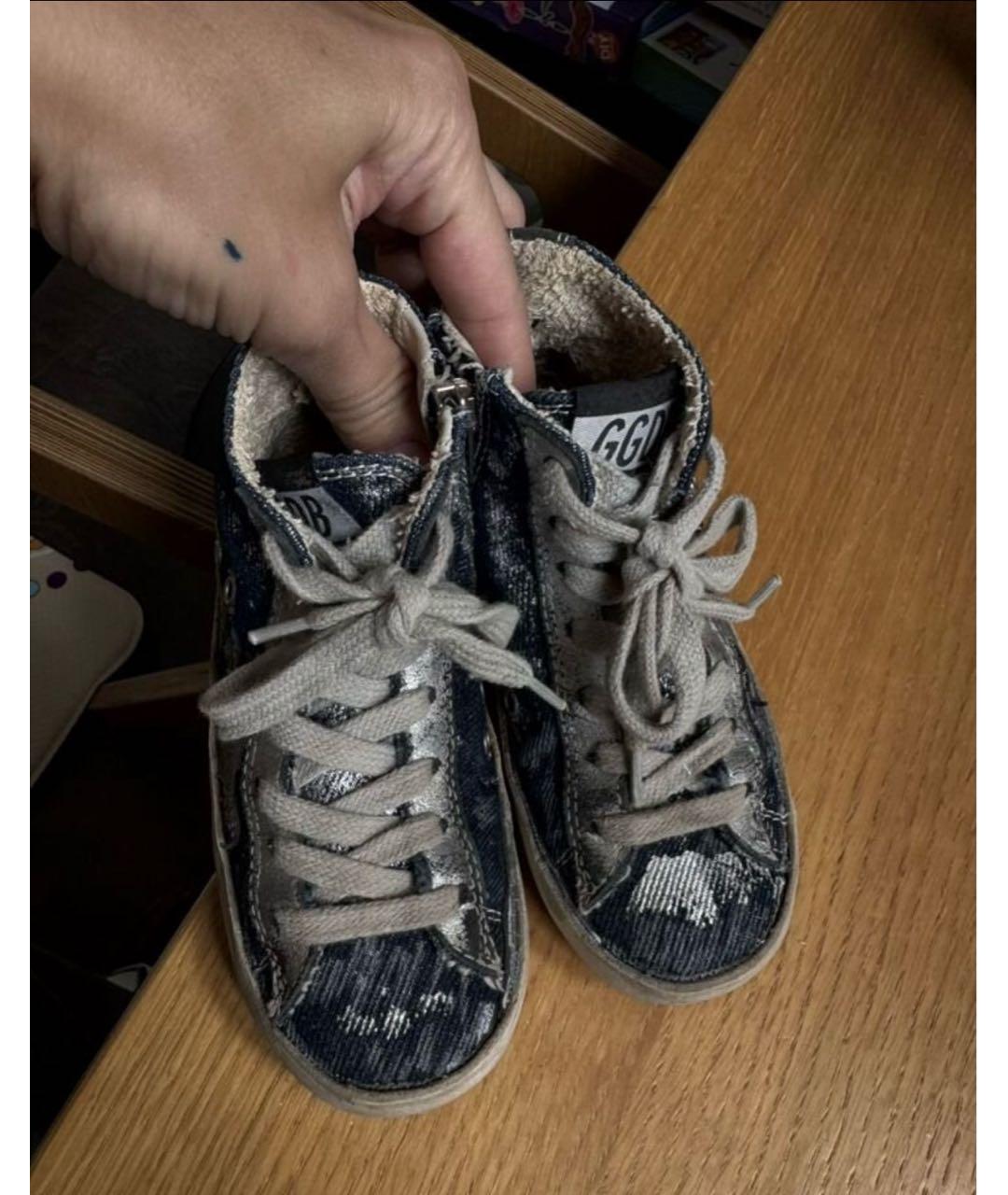 GOLDEN GOOSE DELUXE BRAND Темно-синие текстильные кеды, фото 2