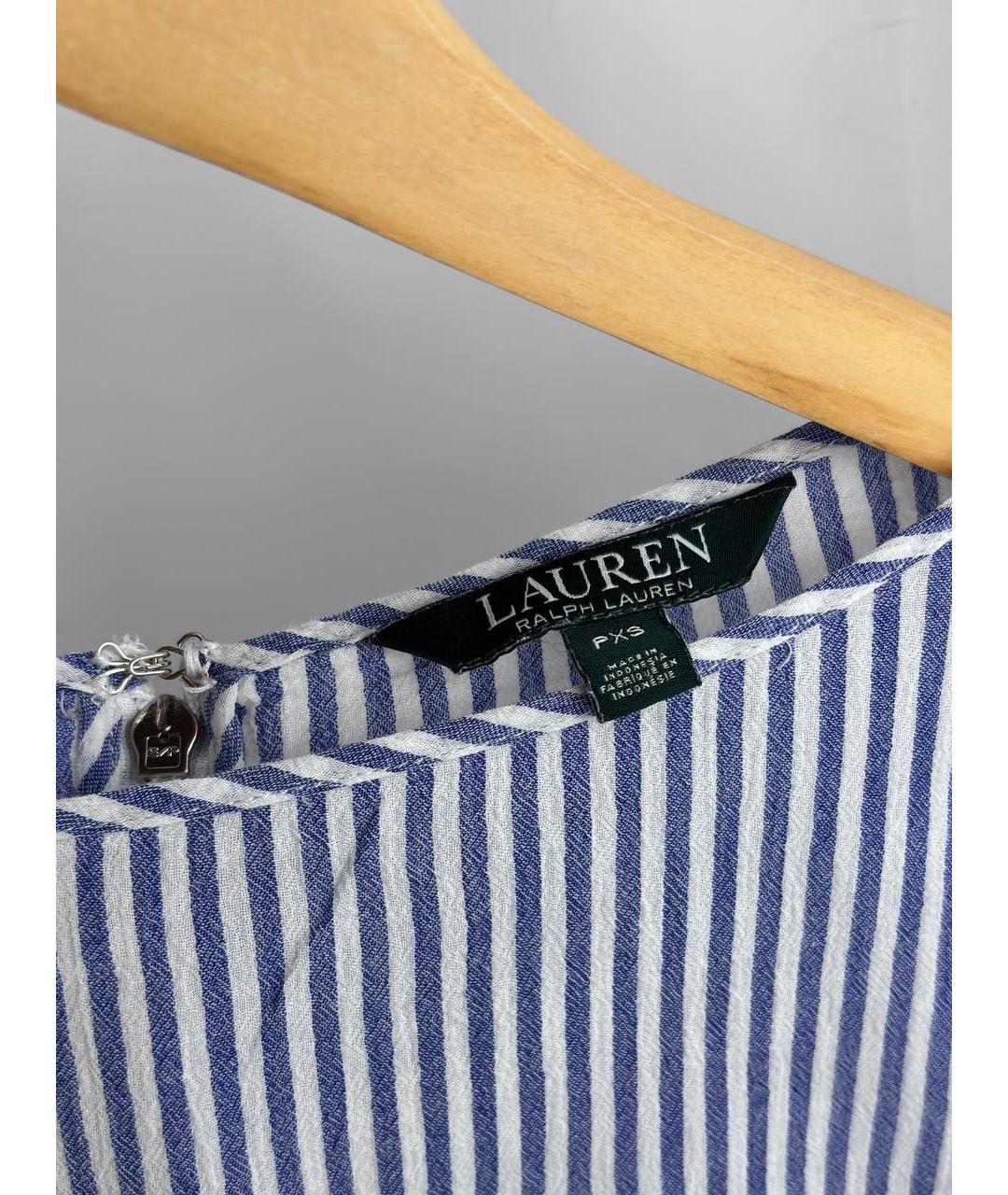 RALPH LAUREN Голубая хлопковая блузы, фото 5