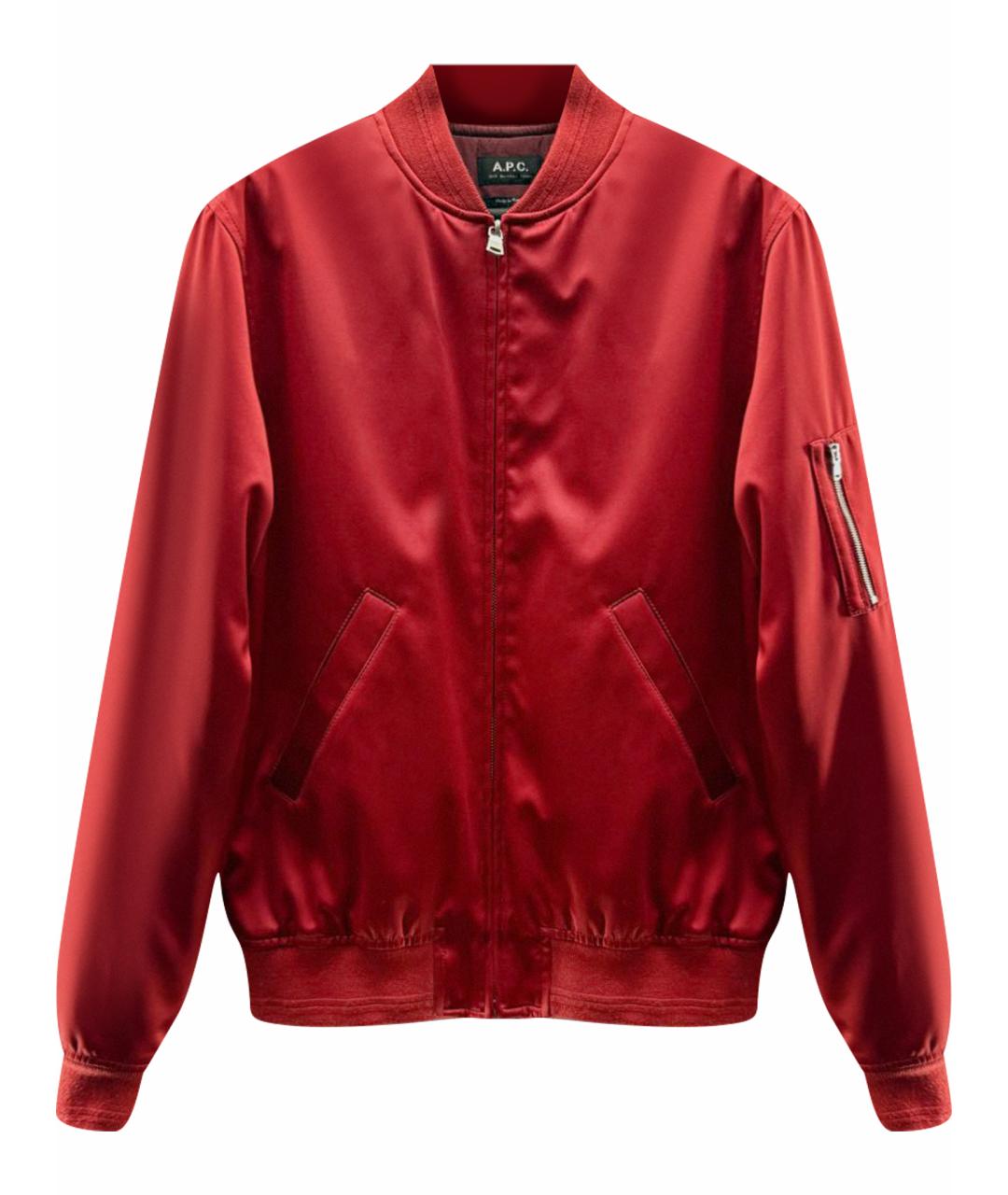 A.P.C. Бордовая полиуретановая куртка, фото 1