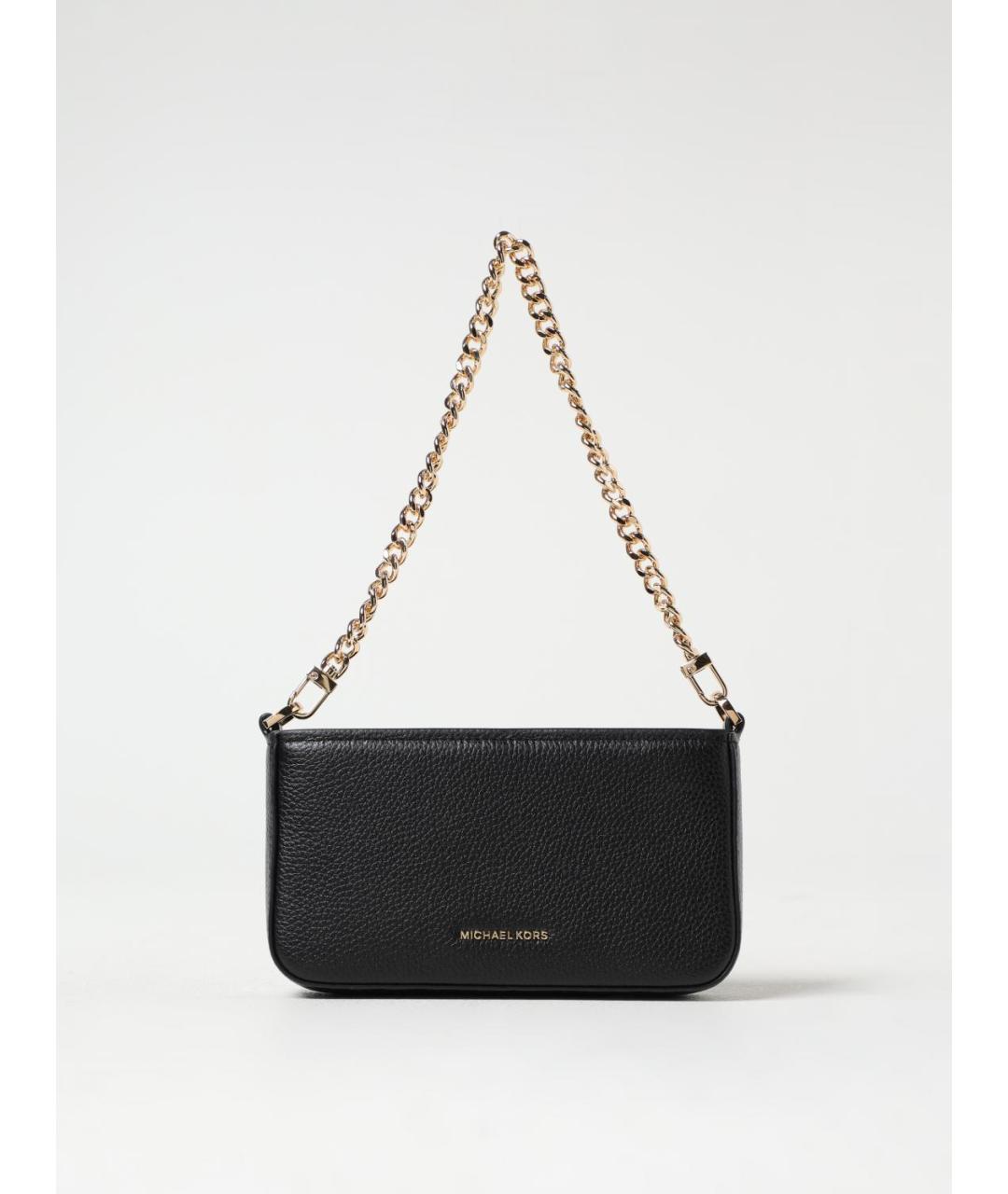 MICHAEL KORS Черная кожаная сумка через плечо, фото 4