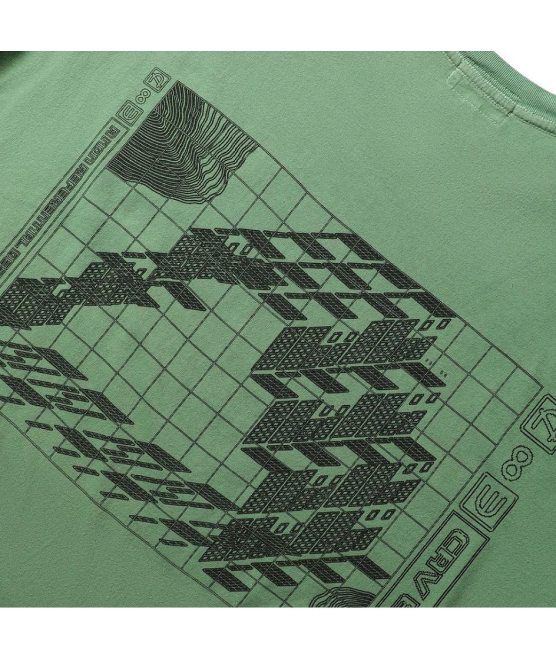 CAV EMPT Зеленая хлопковая футболка, фото 3