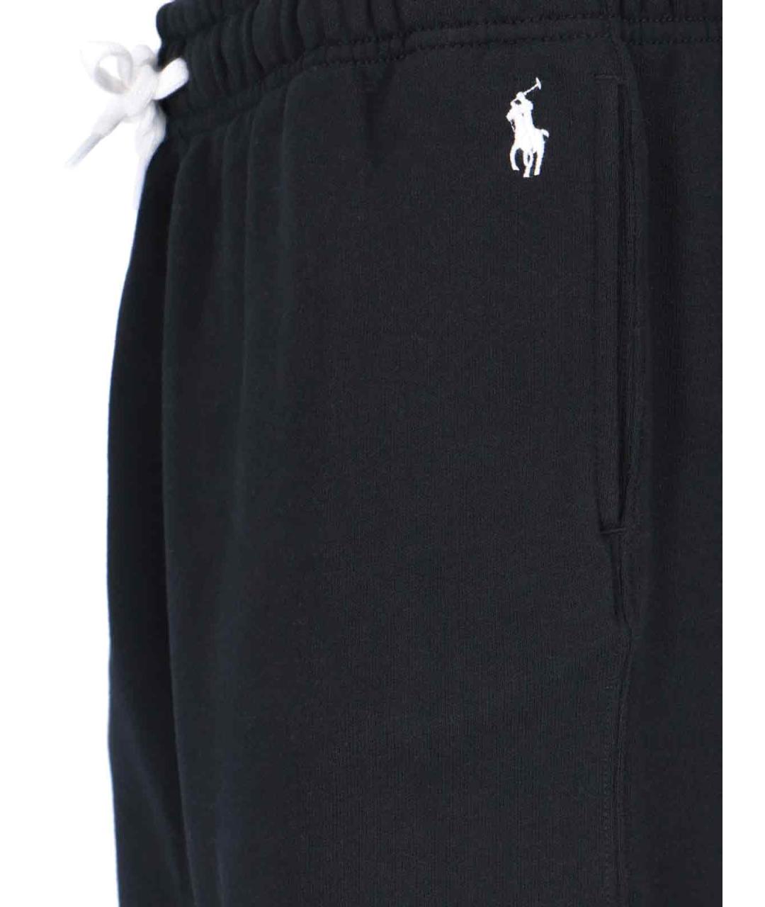 POLO RALPH LAUREN Черные хлопковые прямые брюки, фото 3