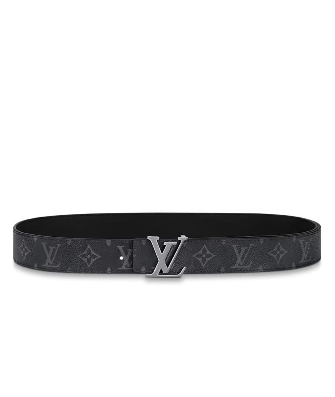 LOUIS VUITTON Черный кожаный ремень, фото 1