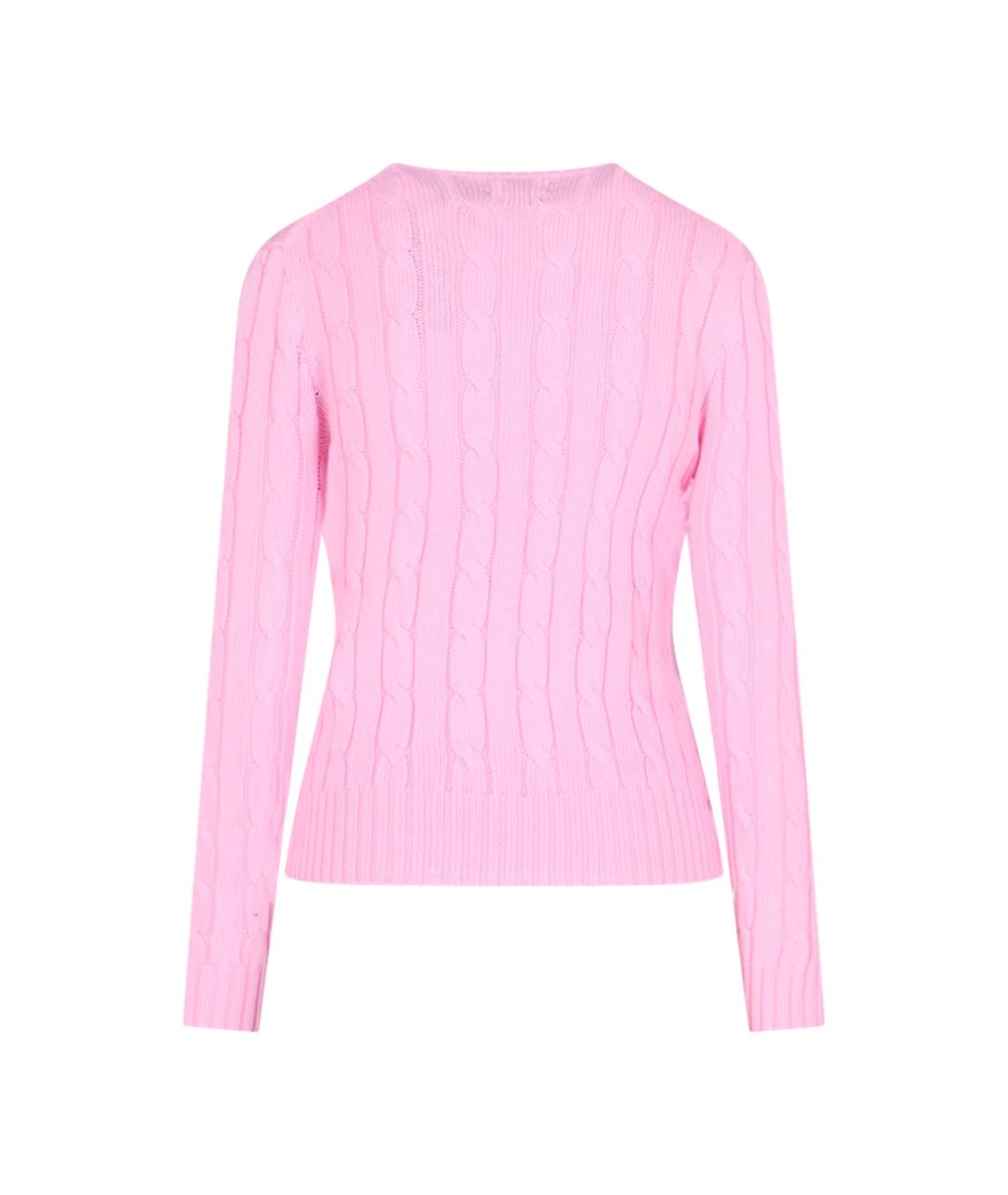 POLO RALPH LAUREN Розовый хлопковый джемпер / свитер, фото 2