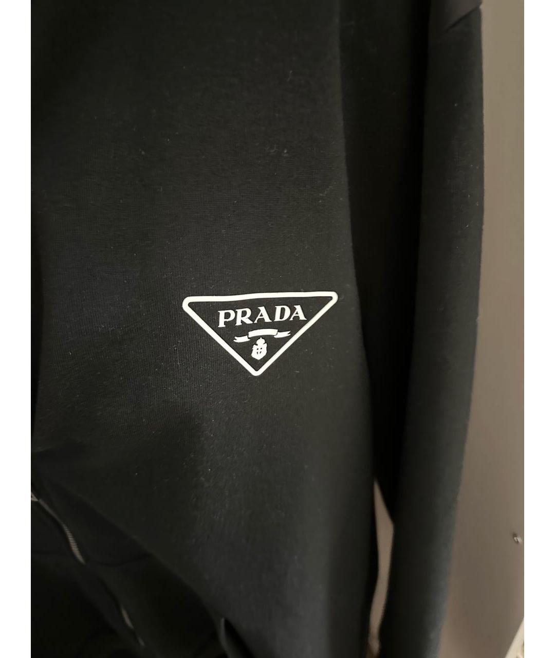 PRADA Черная хлопковая спортивная куртка, фото 5