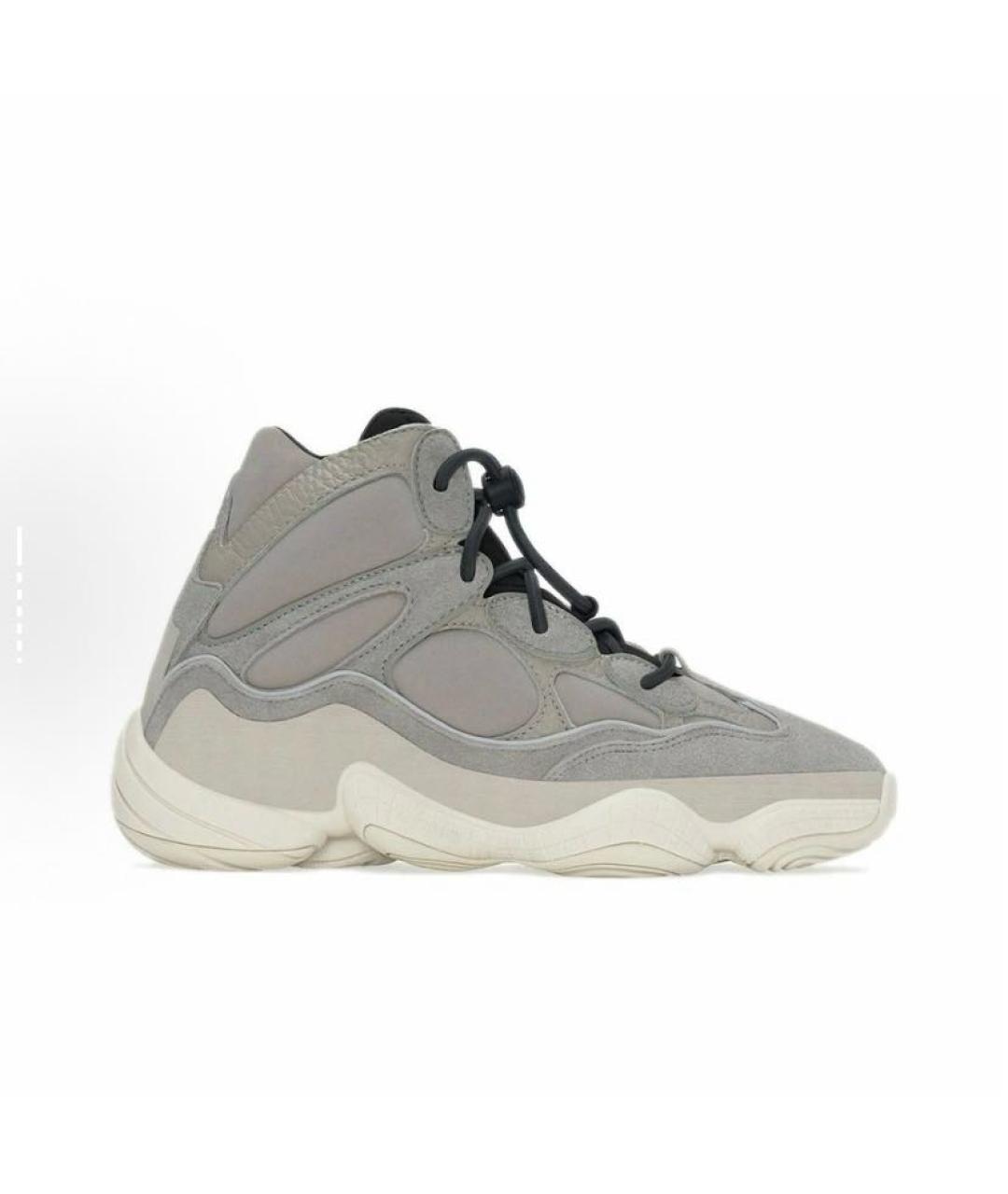 ADIDAS YEEZY Бежевые замшевые кроссовки, фото 4