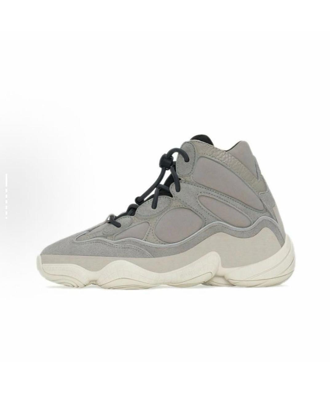 ADIDAS YEEZY Бежевые замшевые кроссовки, фото 3