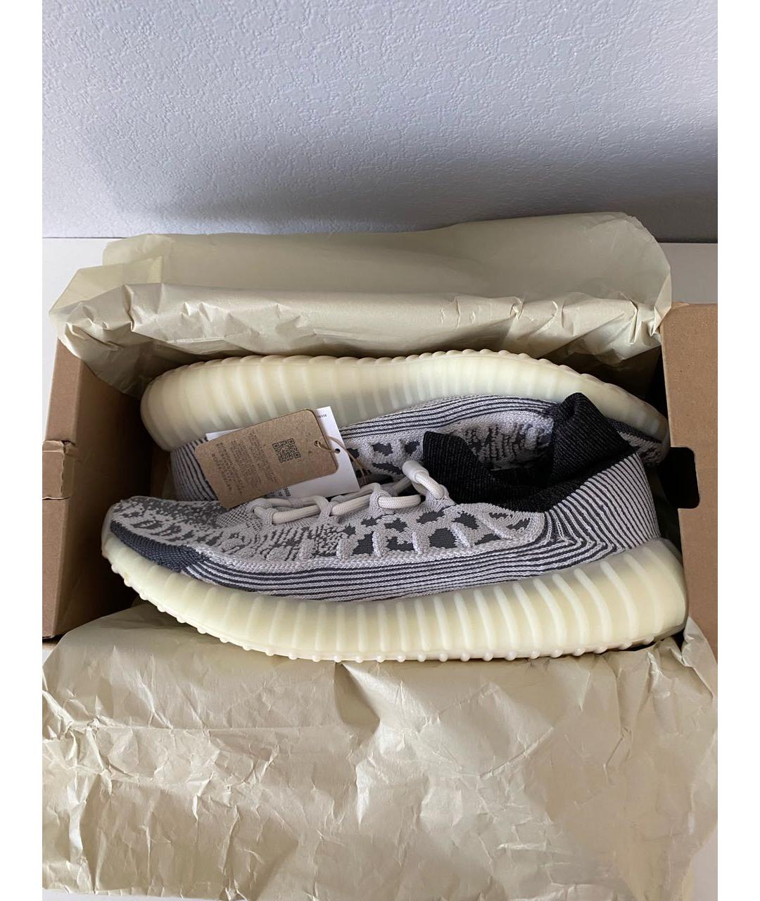 ADIDAS YEEZY Белые текстильные кроссовки, фото 2