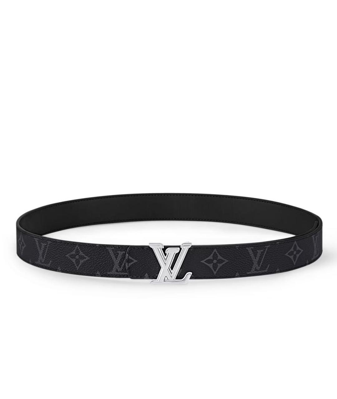LOUIS VUITTON Черный кожаный ремень, фото 1