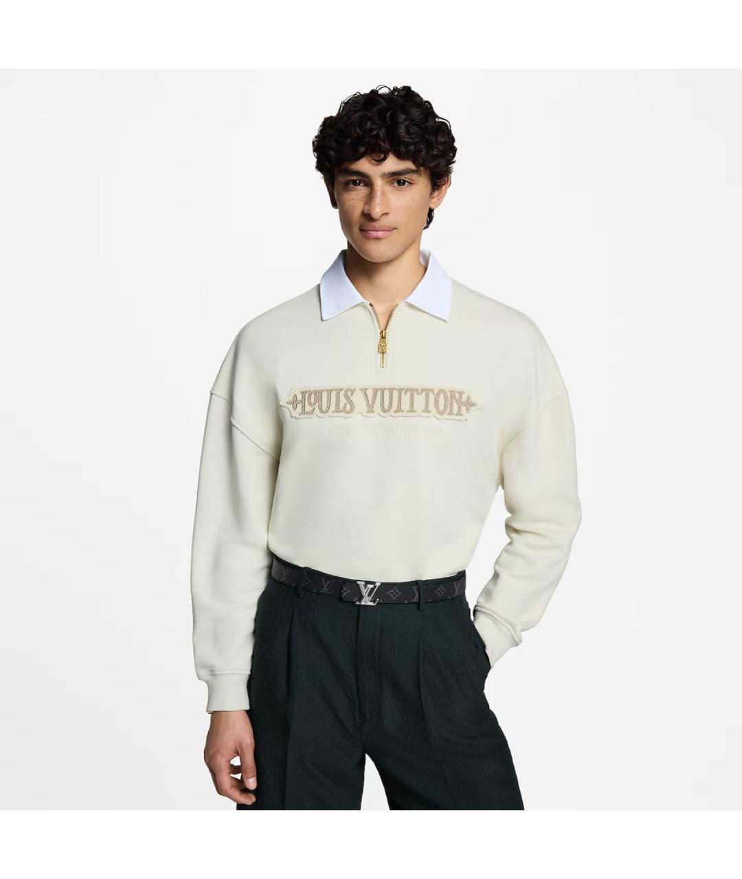 LOUIS VUITTON Черный кожаный ремень, фото 2