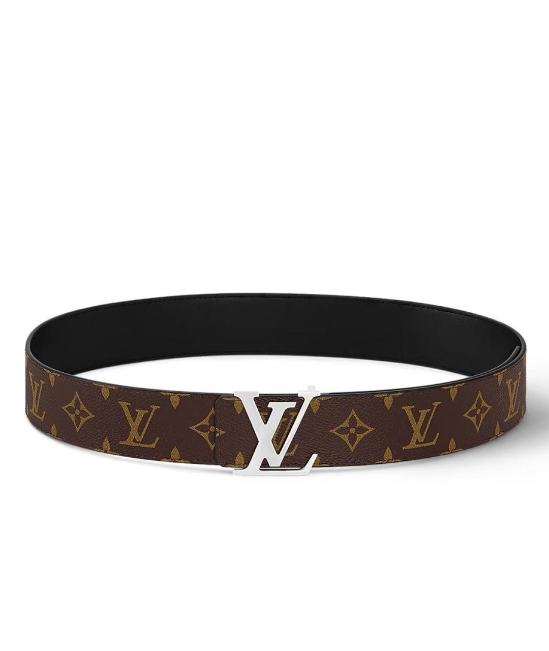 LOUIS VUITTON Коричневый кожаный ремень, фото 2