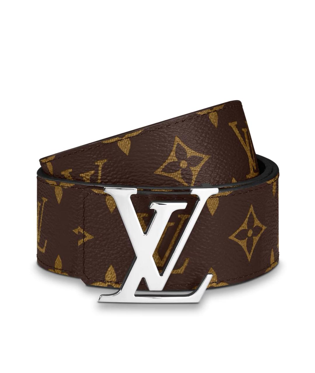 LOUIS VUITTON Коричневый кожаный ремень, фото 4