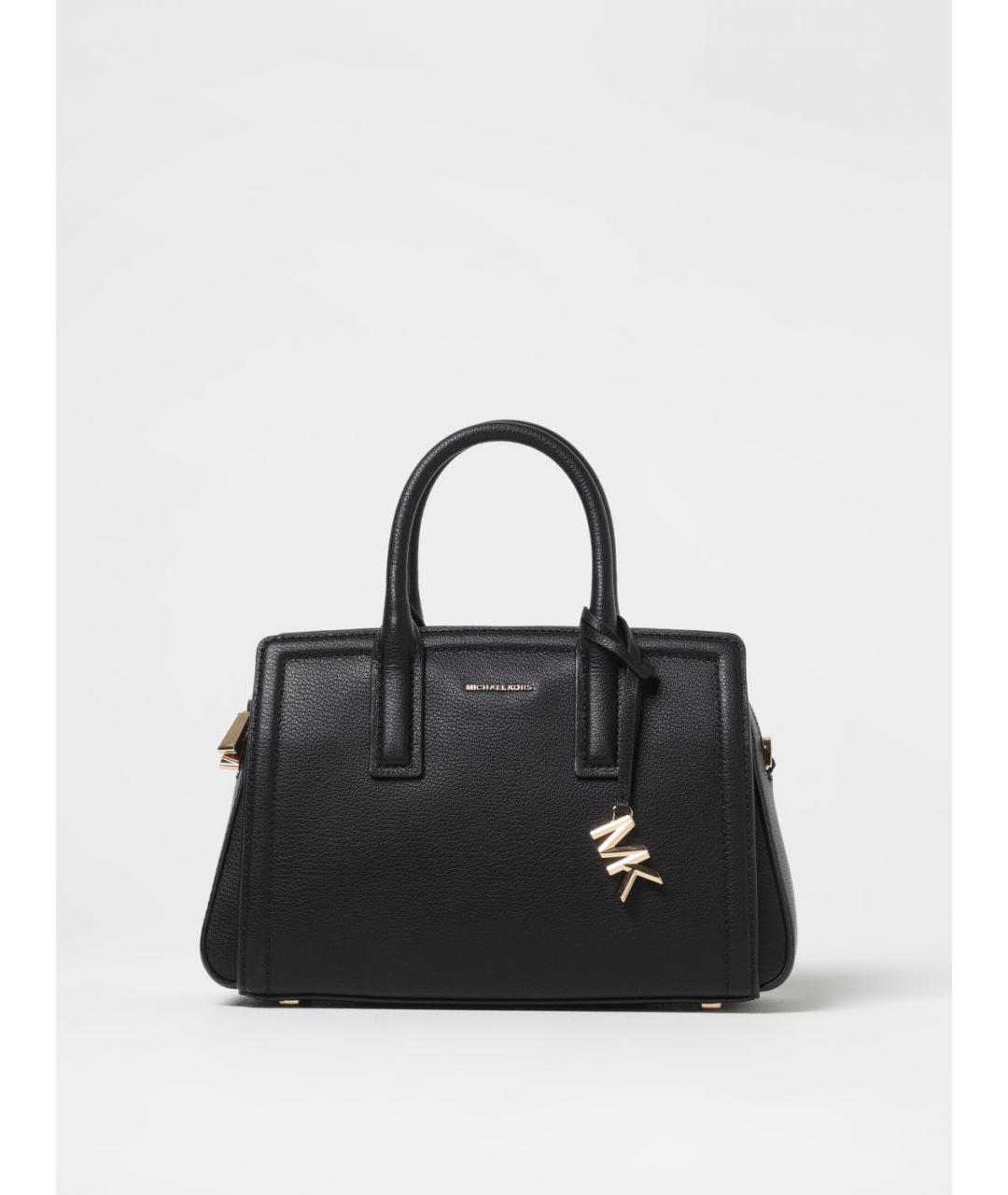 MICHAEL KORS Черная кожаная сумка тоут, фото 4