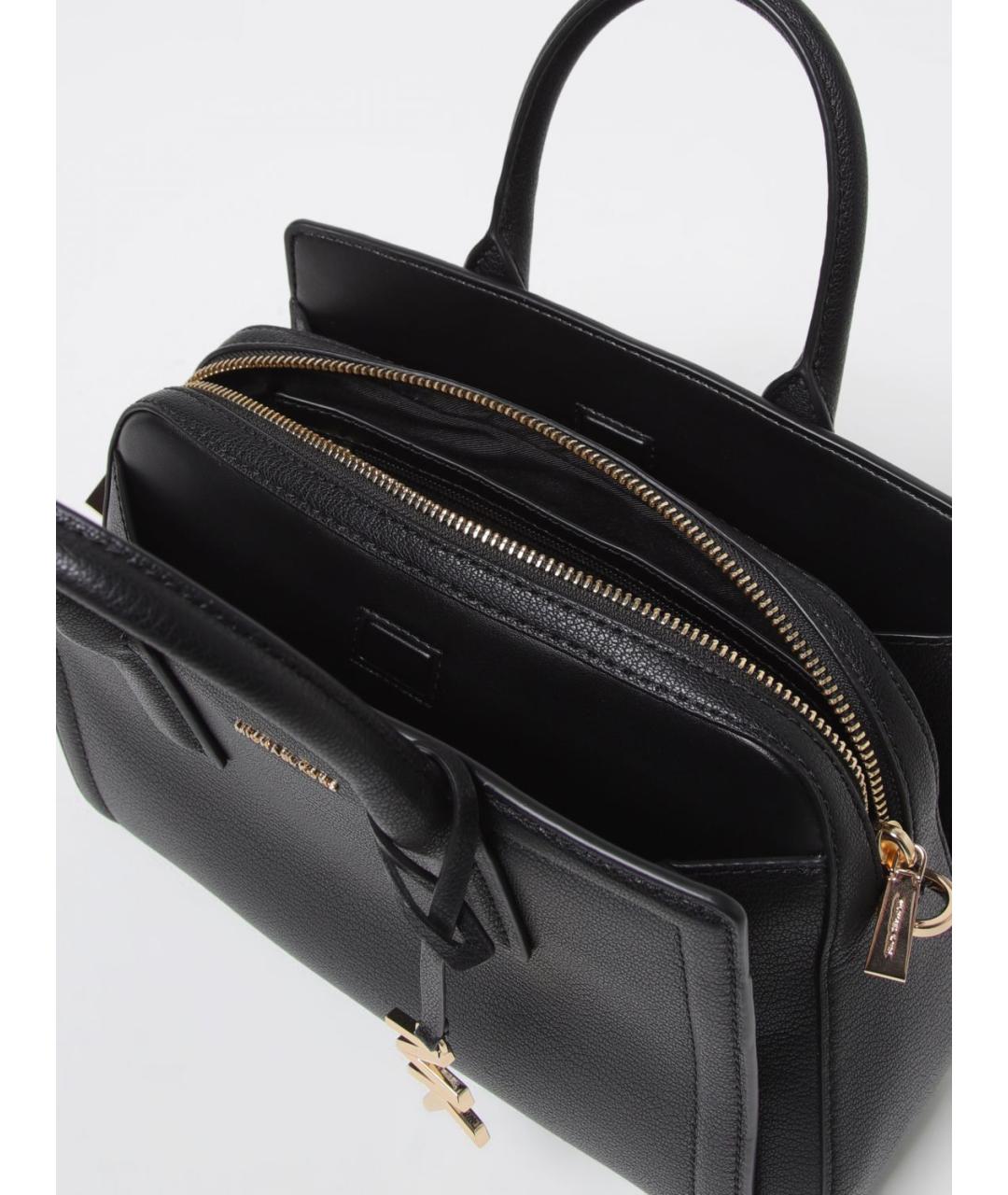 MICHAEL KORS Черная кожаная сумка тоут, фото 3