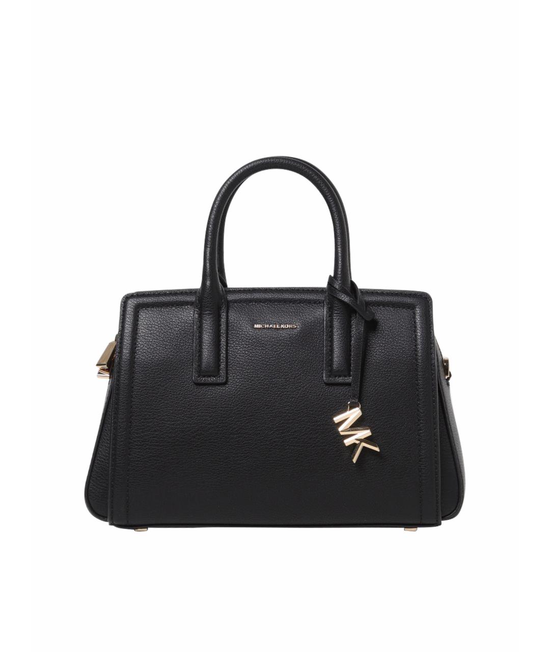 MICHAEL KORS Черная кожаная сумка тоут, фото 1
