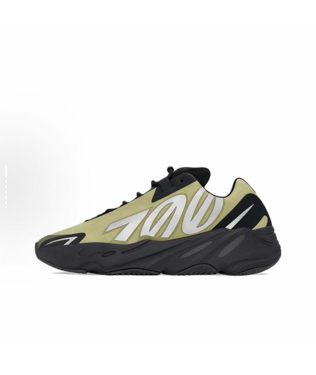 ADIDAS YEEZY Зеленые текстильные кроссовки, фото 3