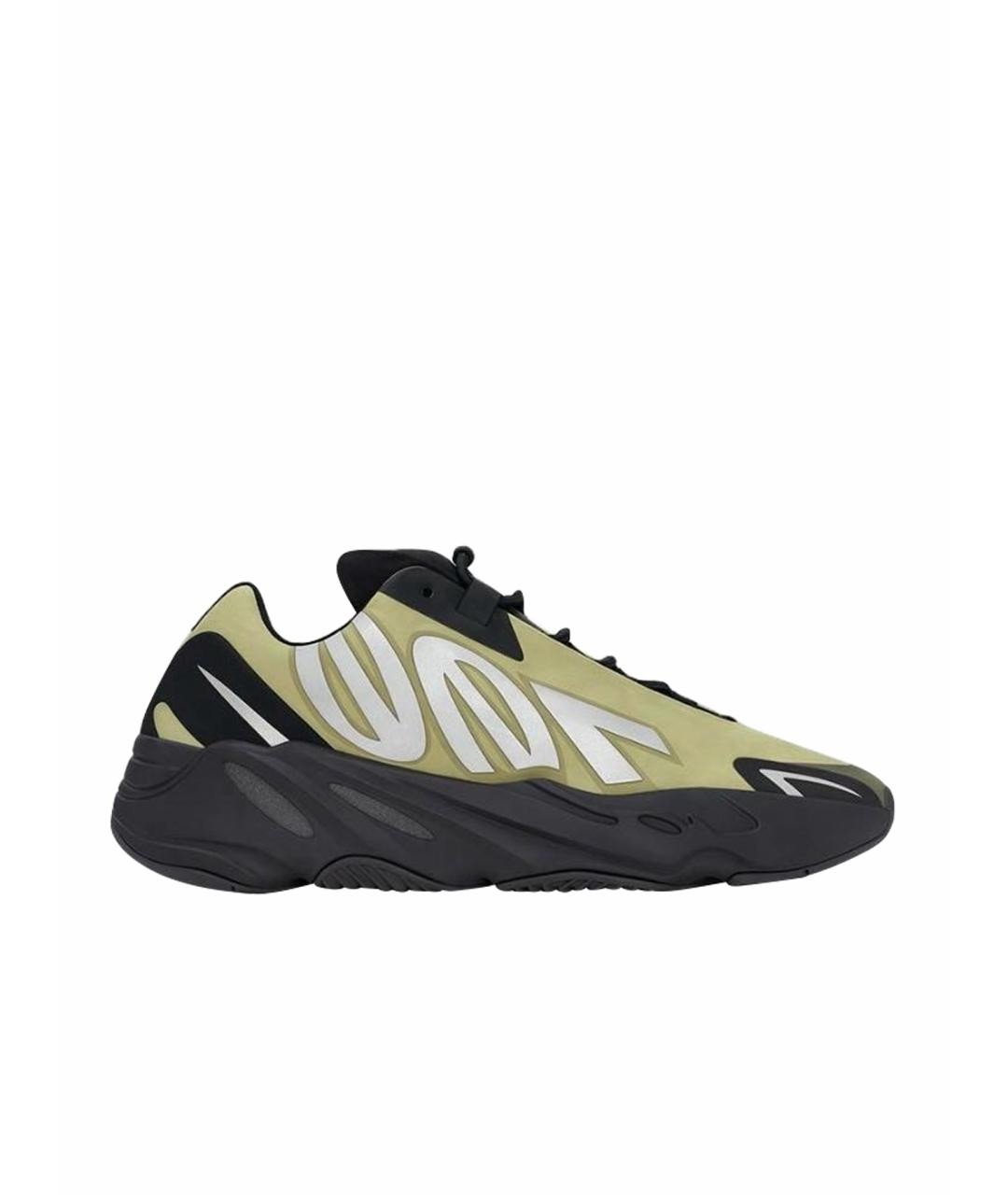 ADIDAS YEEZY Зеленые текстильные кроссовки, фото 1