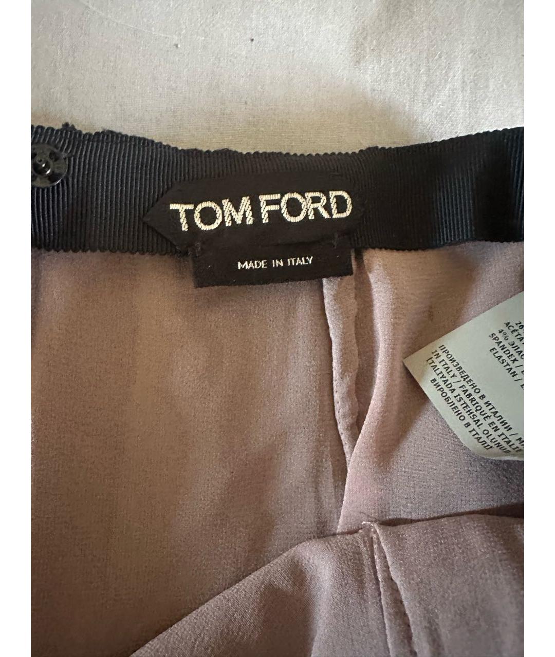 TOM FORD Черная вискозная юбка миди, фото 7