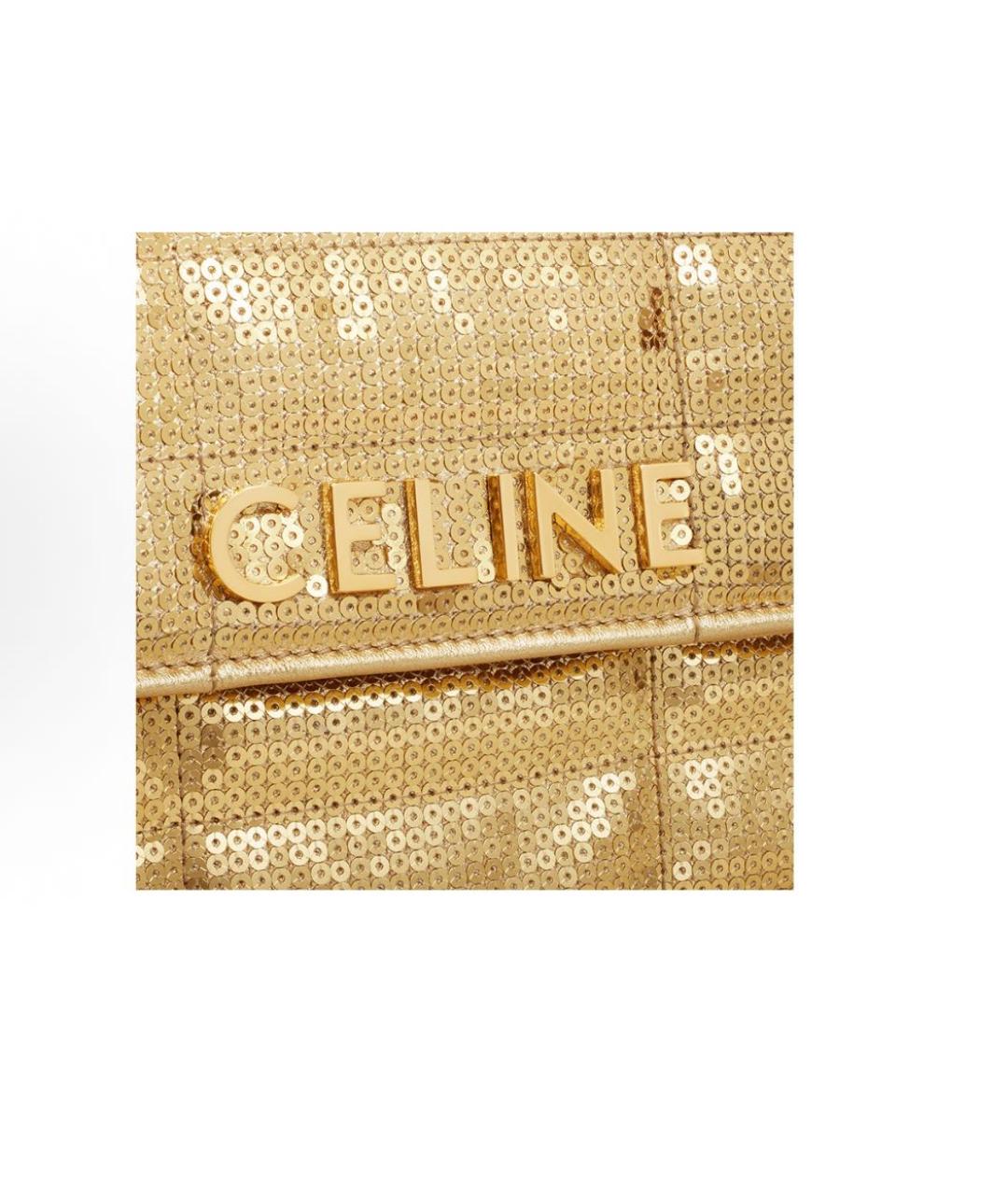 CELINE Золотая сумка через плечо, фото 4