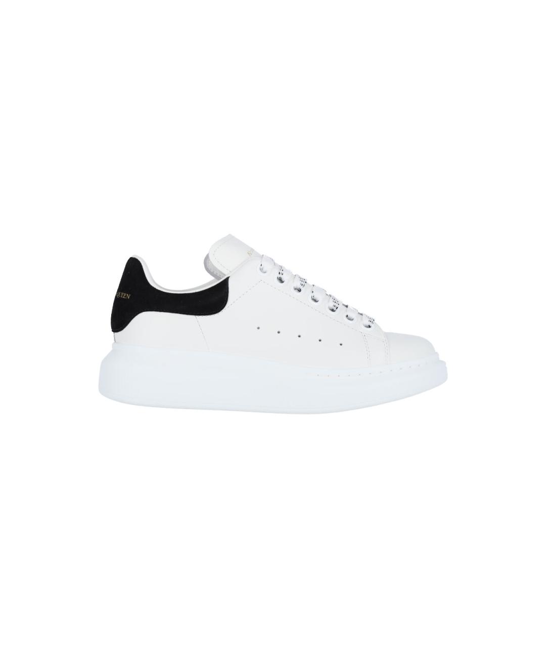 ALEXANDER MCQUEEN Белые кожаные кеды, фото 1