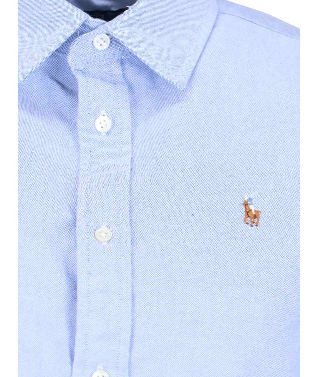 POLO RALPH LAUREN Голубая хлопковая рубашка, фото 3