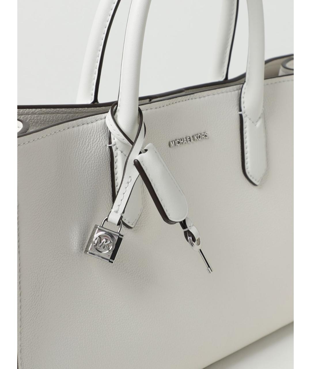 MICHAEL KORS Белая сумка тоут, фото 3