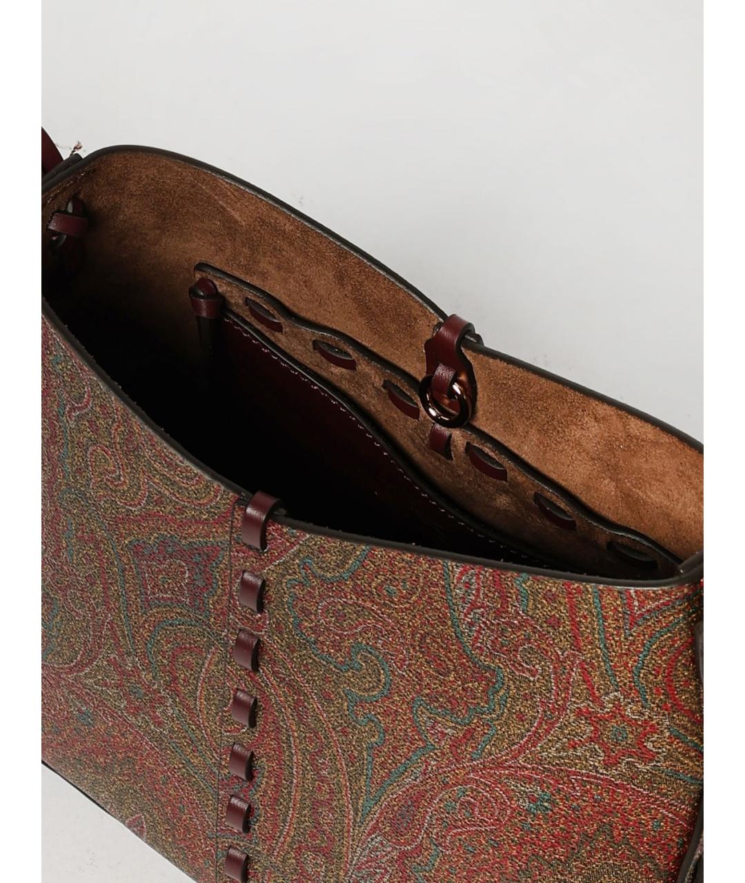 ETRO Бордовая кожаная сумка через плечо, фото 5