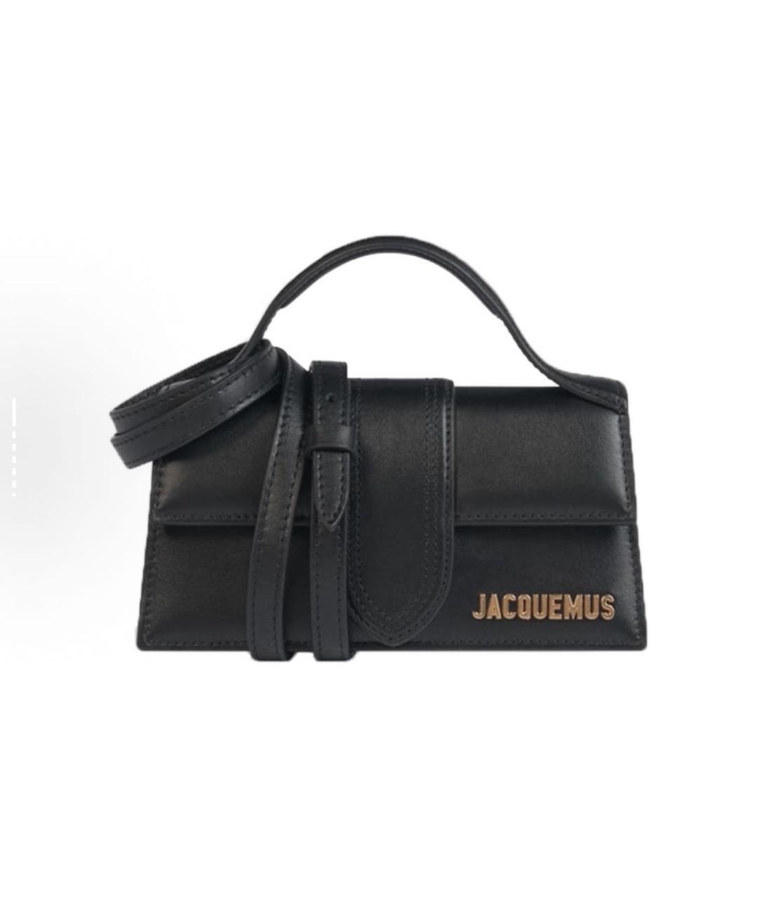 JACQUEMUS Черная кожаная сумка через плечо, фото 8