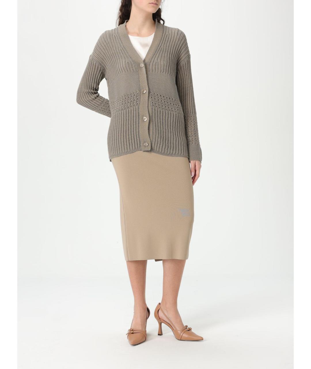 MAX MARA Серый кардиган, фото 3