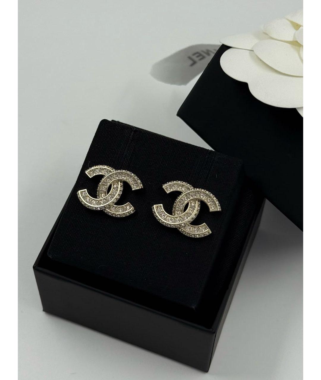 CHANEL Золотые металлические серьги, фото 4