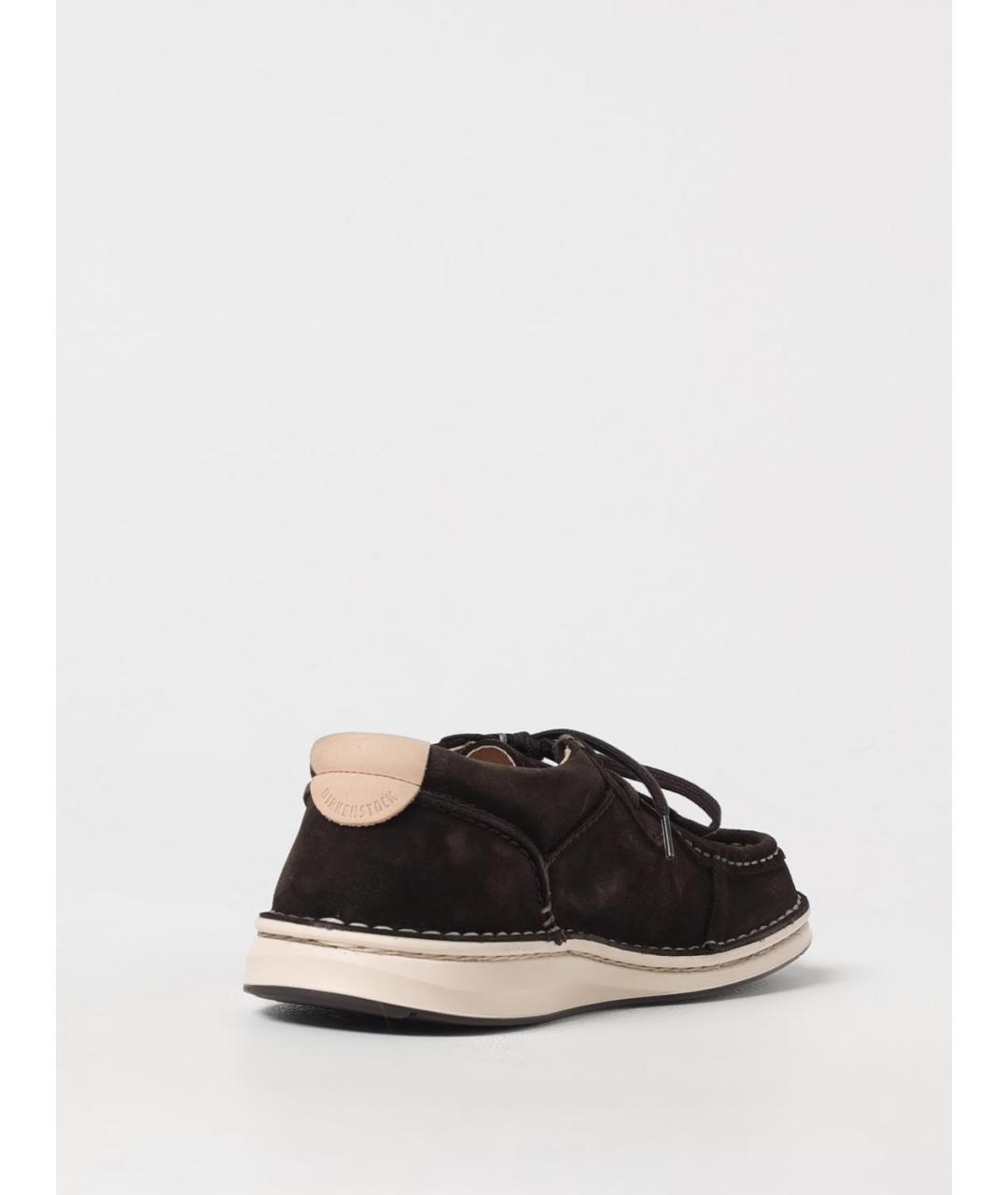 BIRKENSTOCK Коричневые кожаные низкие ботинки, фото 3