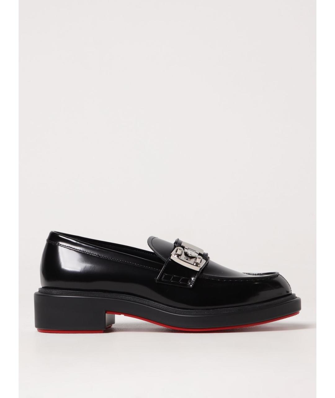 CHRISTIAN LOUBOUTIN Черные лоферы из лакированной кожи, фото 5