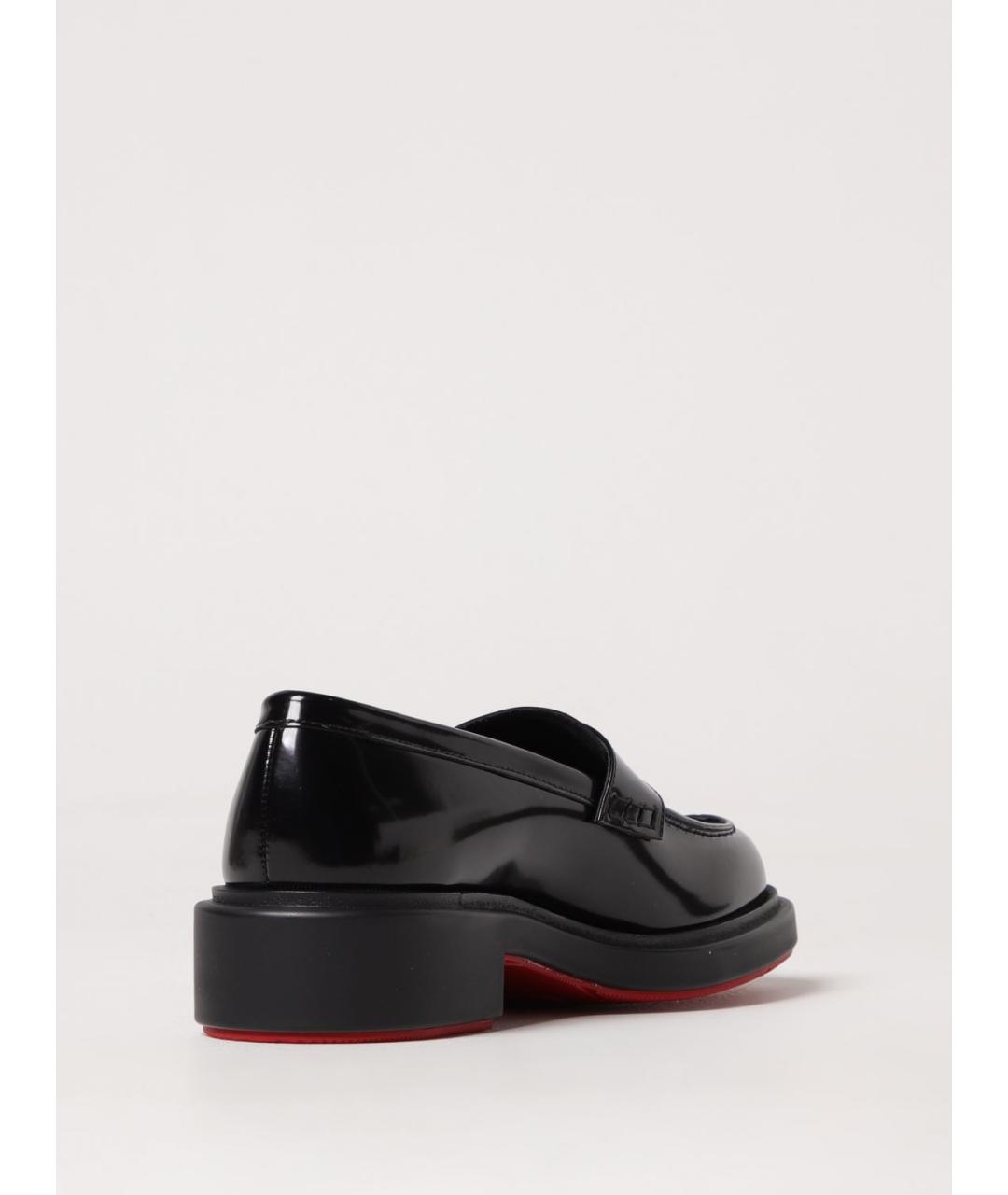 CHRISTIAN LOUBOUTIN Черные лоферы из лакированной кожи, фото 3