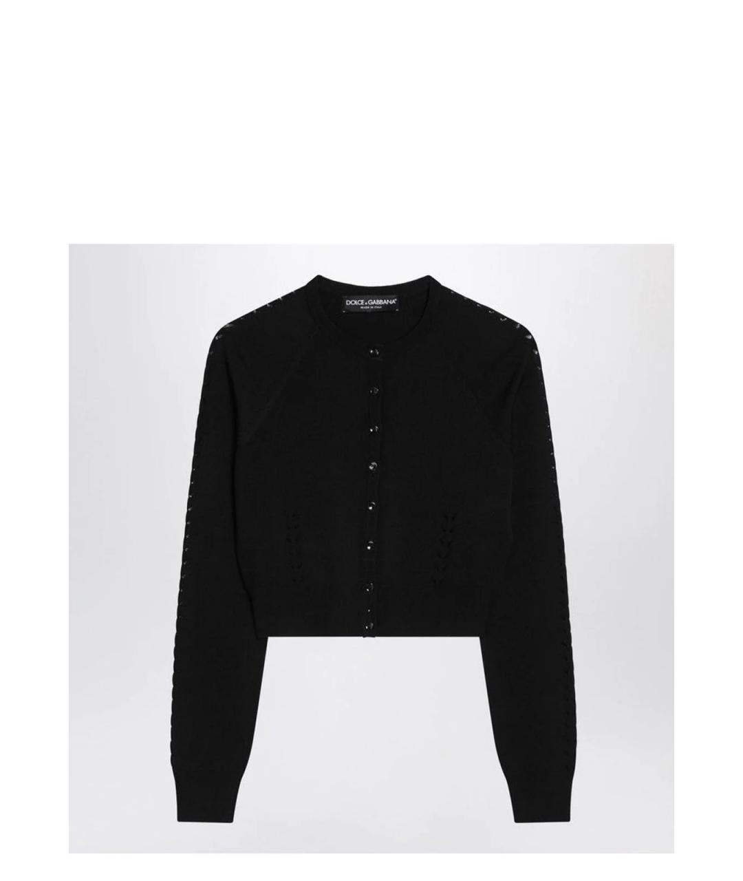 DOLCE&GABBANA Черный вискозный кардиган, фото 8