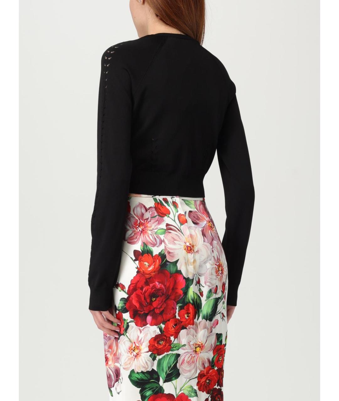 DOLCE&GABBANA Черный вискозный кардиган, фото 4