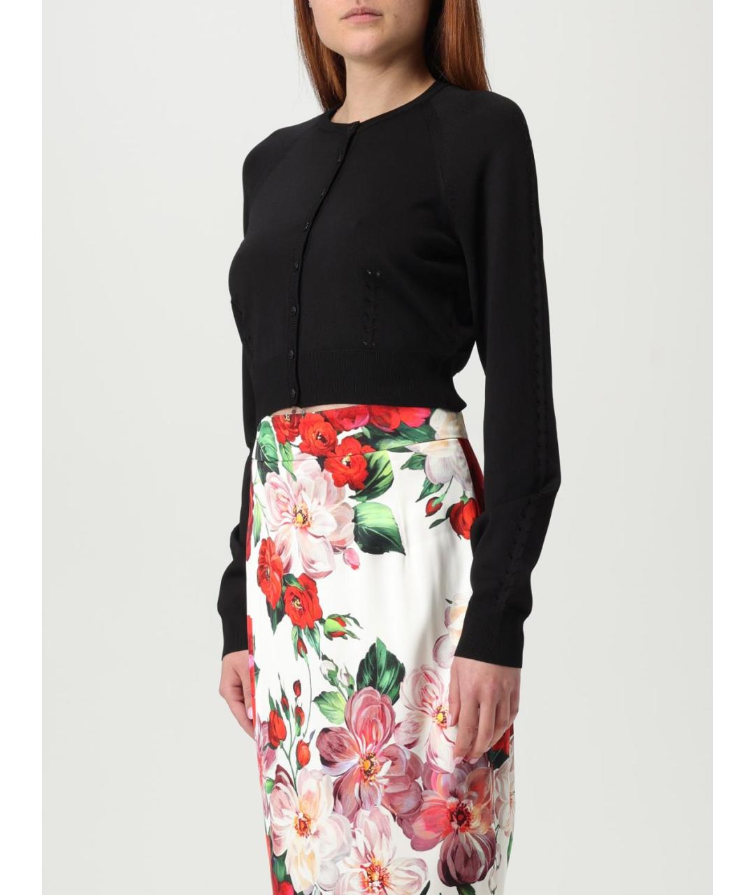 DOLCE&GABBANA Черный вискозный кардиган, фото 5