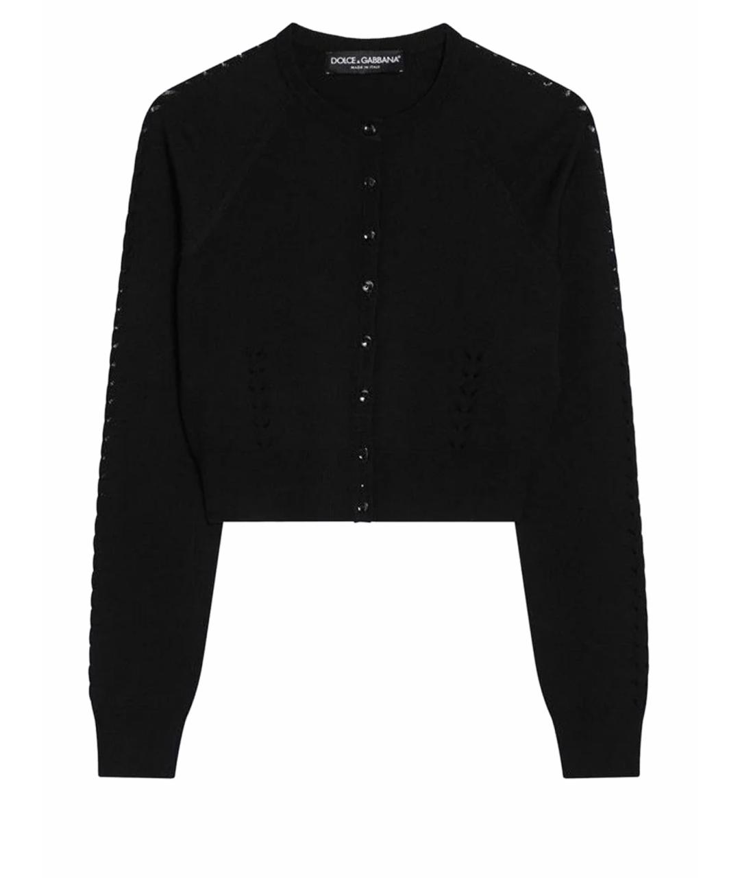 DOLCE&GABBANA Черный вискозный кардиган, фото 1