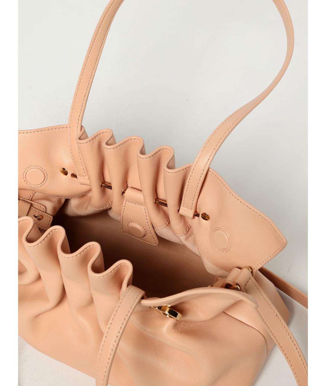 FERRAGAMO Розовая кожаная сумка тоут, фото 4