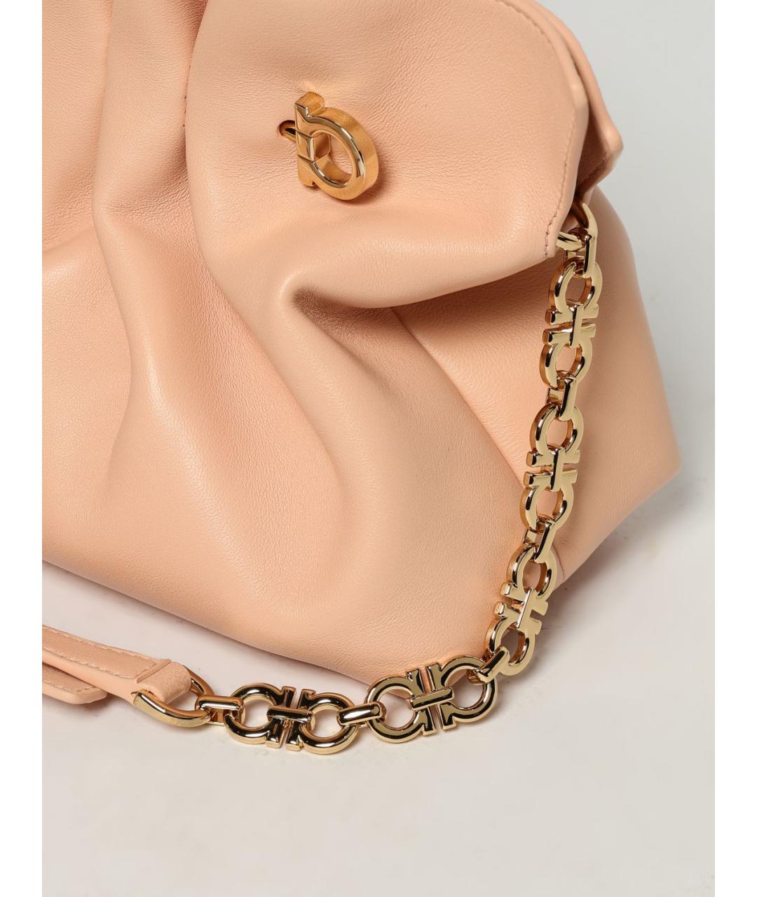 FERRAGAMO Розовая кожаная сумка тоут, фото 5