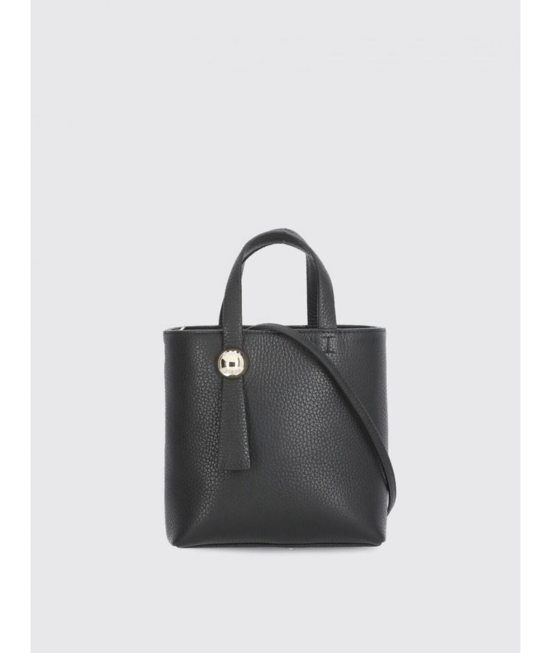 FURLA Черная кожаная сумка тоут, фото 5