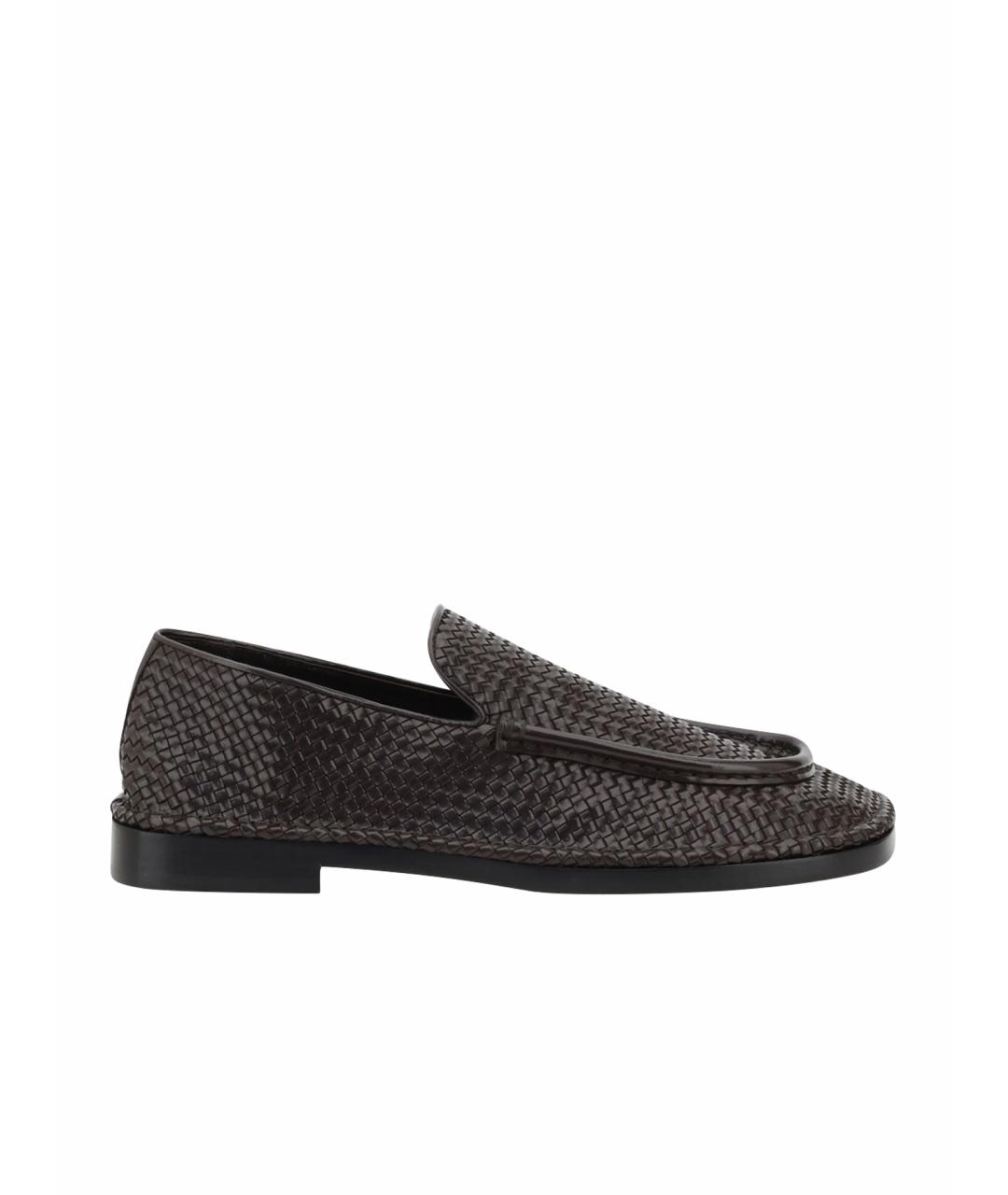 BOTTEGA VENETA Коричневые кожаные лоферы, фото 1