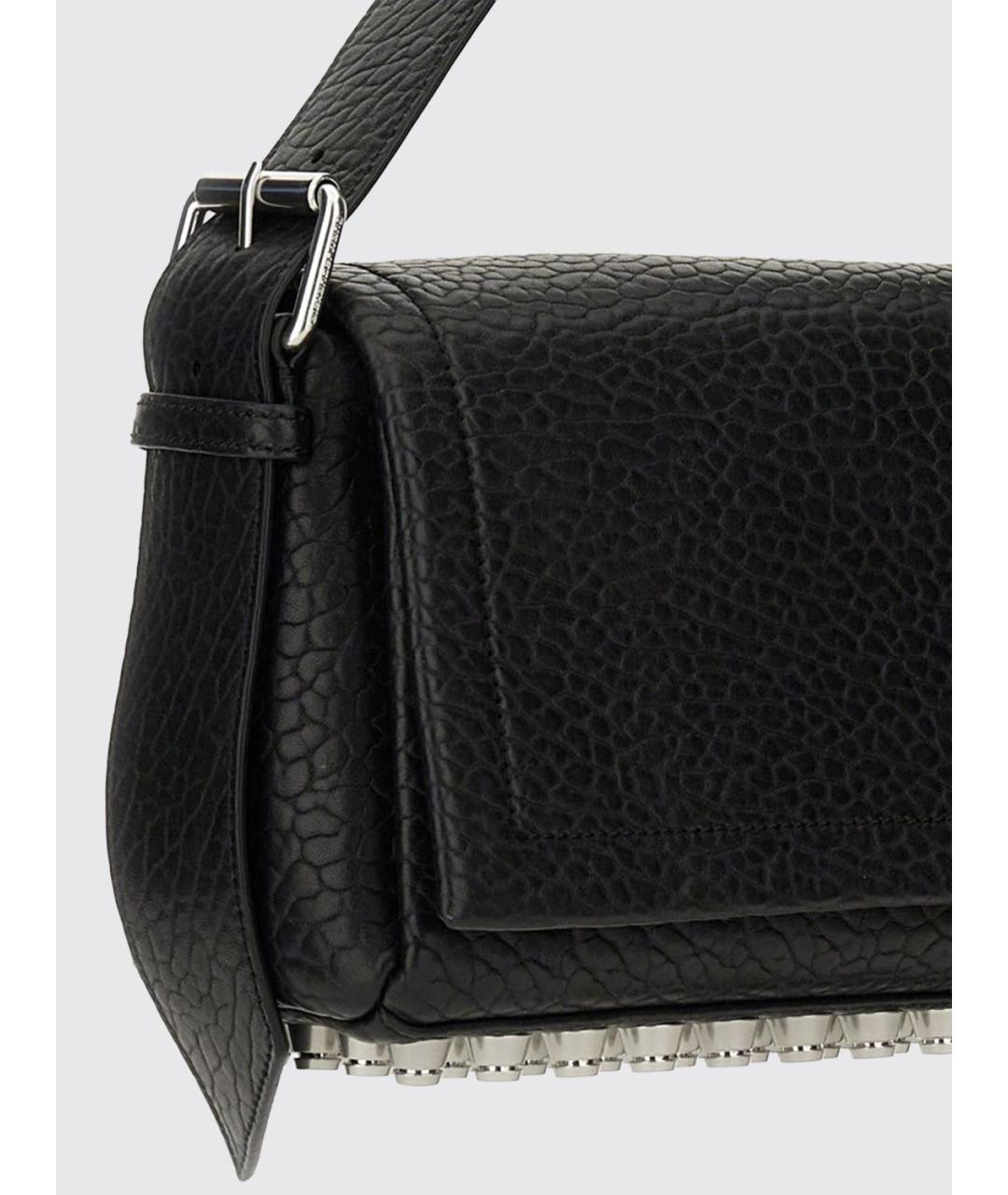ALEXANDER WANG Черная кожаная сумка через плечо, фото 3