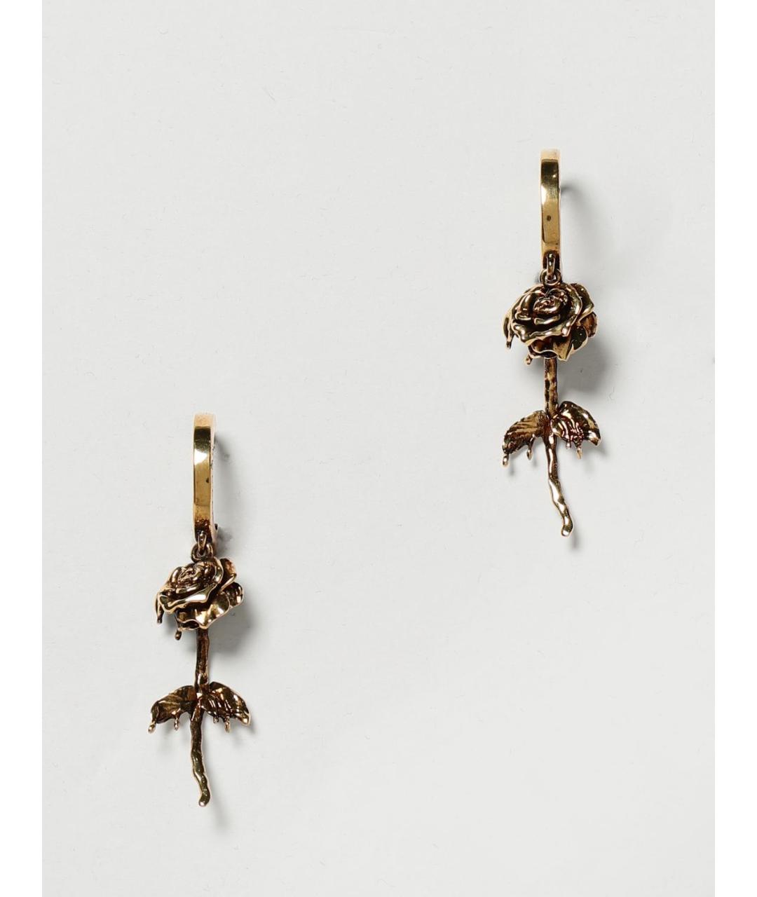 ALEXANDER MCQUEEN Золотые металлические серьги, фото 3