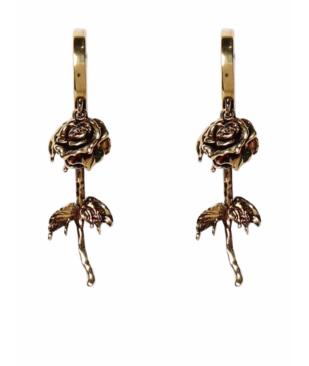ALEXANDER MCQUEEN Золотые металлические серьги, фото 1