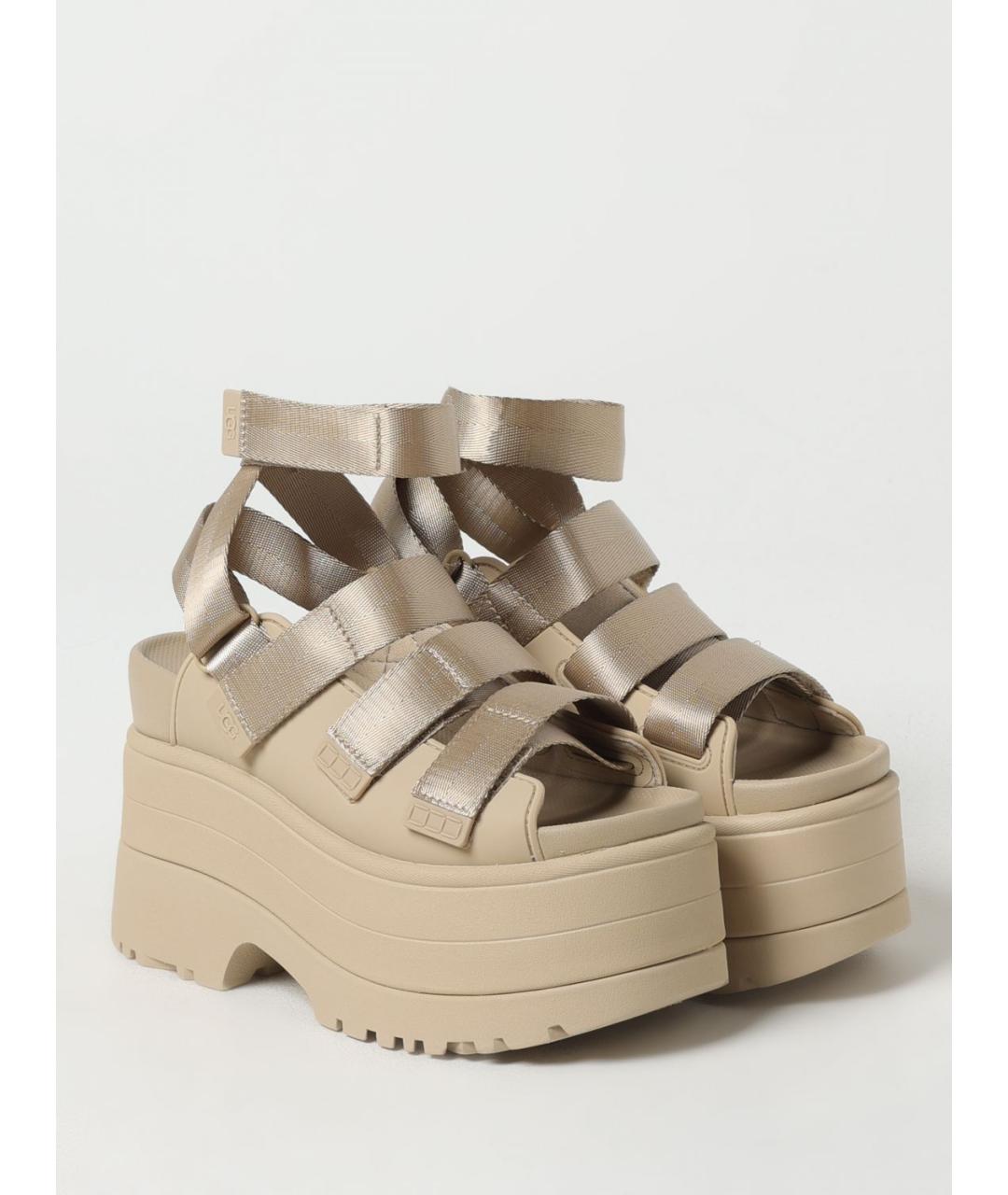 UGG AUSTRALIA Бежевые сандалии, фото 2