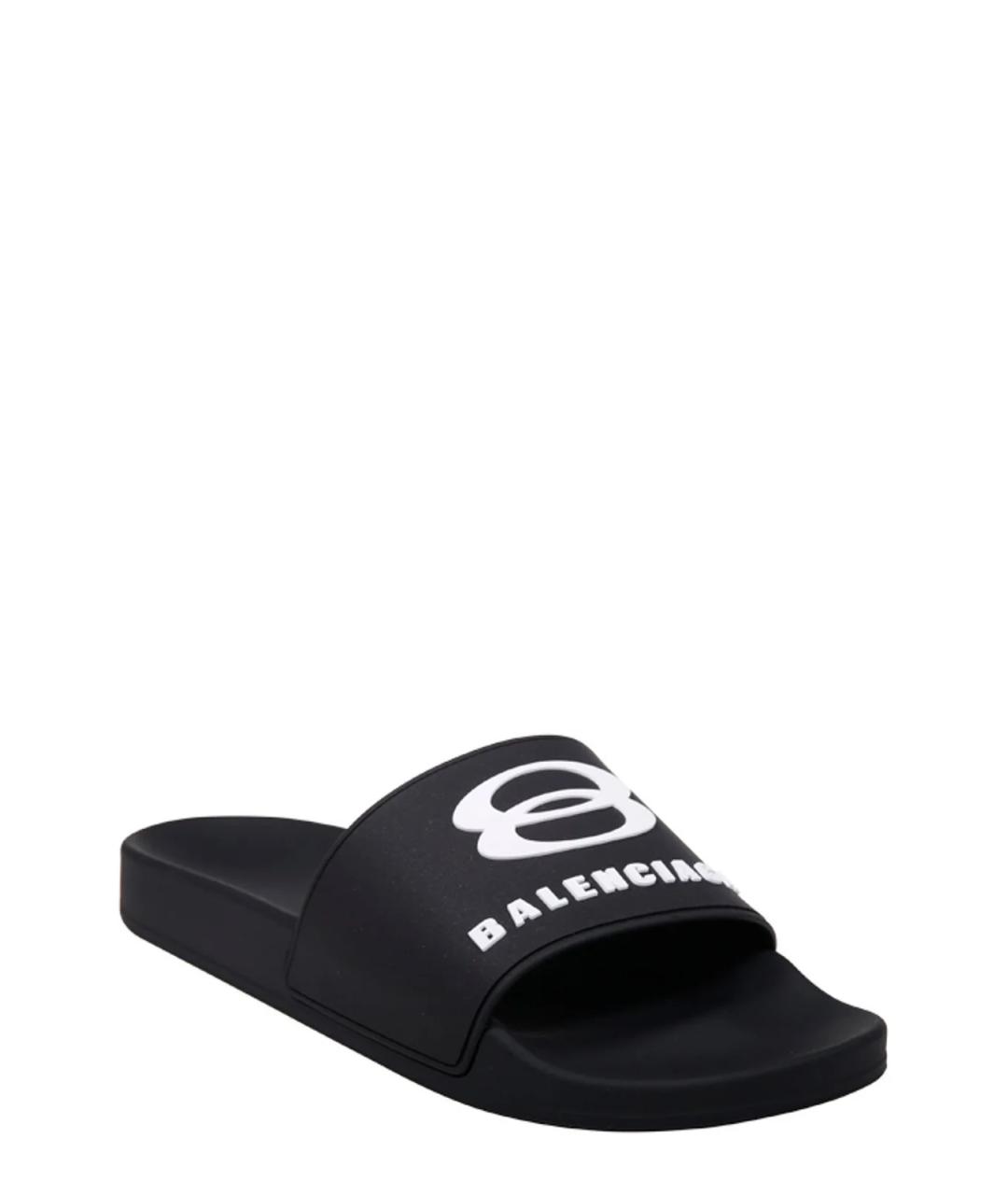 BALENCIAGA Черные шлепанцы, фото 2