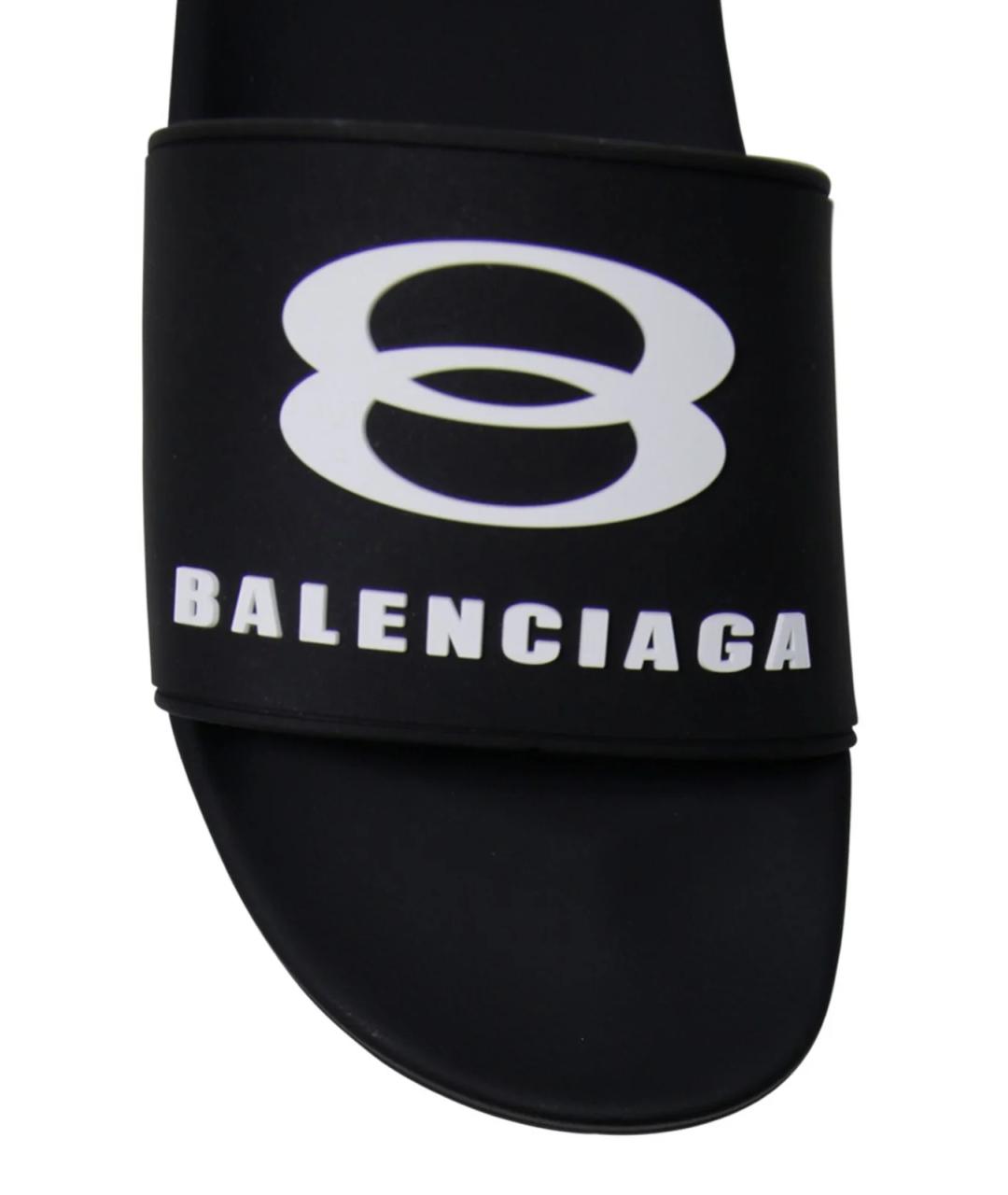 BALENCIAGA Черные шлепанцы, фото 3