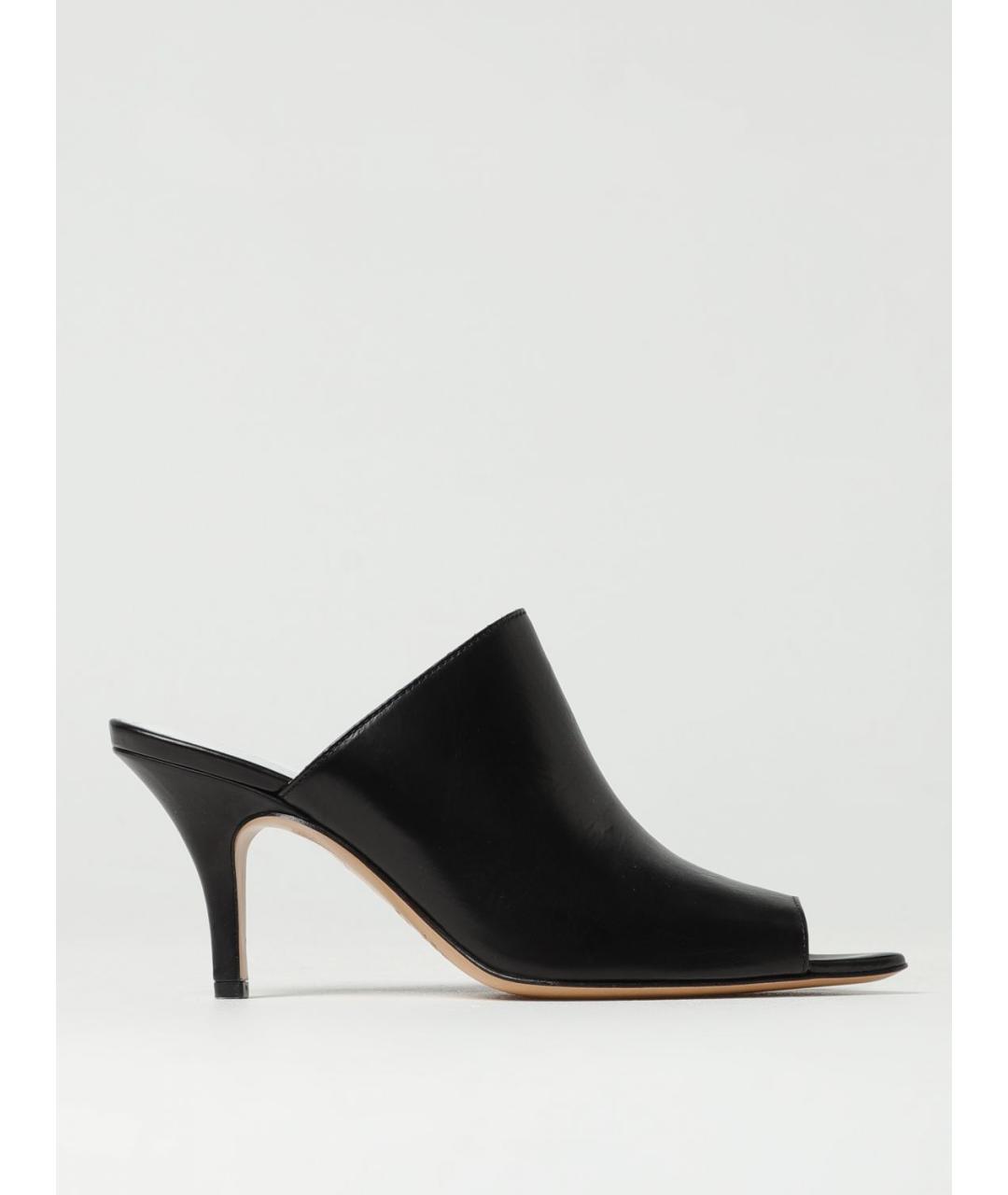 MM6 MAISON MARGIELA Черные кожаные мюли, фото 5